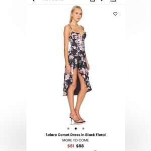 Solare Corset Dress in Black Floral
